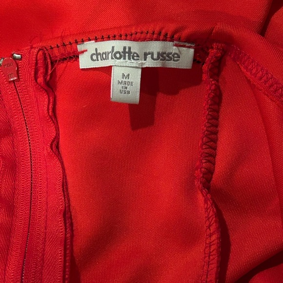 Charlotte Russe off the shoulder red/coral dress - Picture 2 of 4